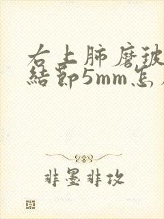 右上肺磨玻璃小结节5mm怎么办封面