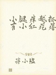 小腿痒越抓越痒有小红疙瘩