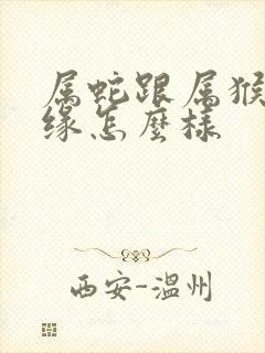 属蛇跟属猴的姻缘怎么样