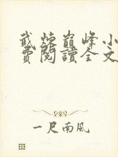 武炼巅峰小说免费阅读全文