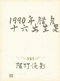 1990年腊月十六出生是什么命