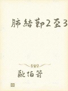 肺结节2至3类封面