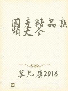 国产精品熟女视频大全