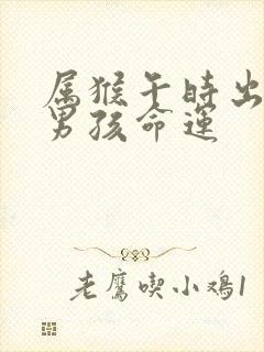 属猴午时出生的男孩命运