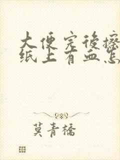 大便完后擦屁股纸上有血怎么回事