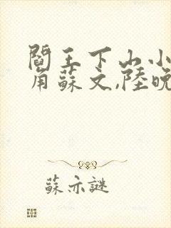 阎王下山小说主角苏文,陆晚风