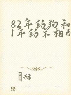 82年的狗和91年的羊相配婚姻如何