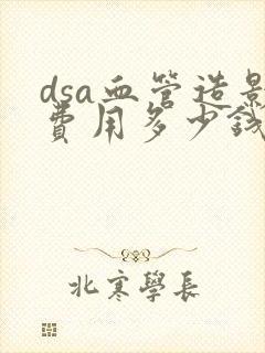 dsa血管造影费用多少钱