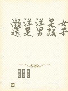 懒洋洋是女孩子还是男孩子