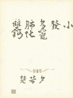 双肺多发小结节钙化灶封面