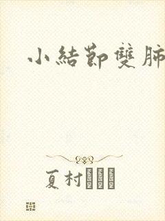 小结节双肺多发封面