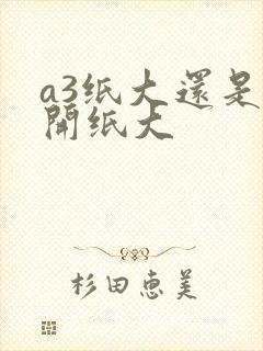 a3纸大还是8开纸大