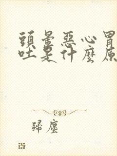 头晕恶心胃疼想吐是什么原因造成的