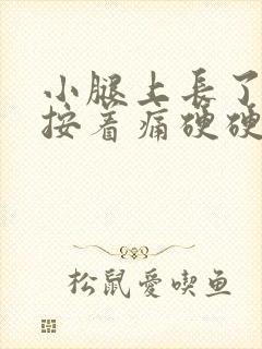 小腿上长了疙瘩按着痛硬硬的