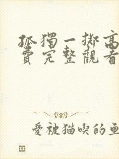 孤独一掷高清免费完整观看