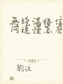 无线满格信号但网速慢怎么解决