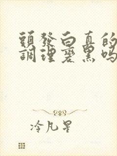 头发白真的可以调理变黑吗