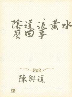 阴道流黄水是怎么回事