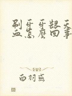 刷牙牙龈天天出血怎么回事