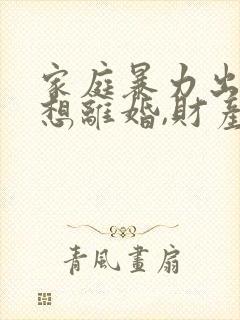 家庭暴力出轨,想离婚,财产怎么分割