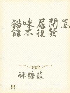 猫咪尿闭怎么才能不复发