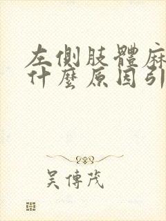 左侧肢体麻木是什么原因引起的