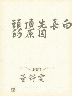 头顶先长白头发的原因