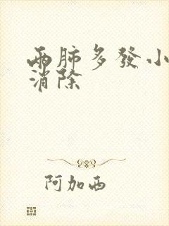 两肺多发小结节消除封面