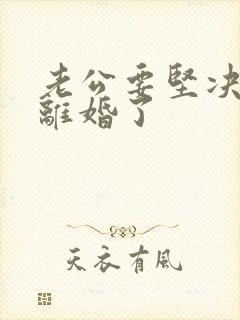 老公要坚决和我离婚了