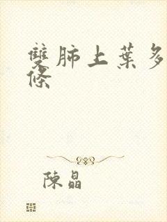 双肺上叶多发索条