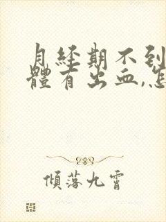 月经期不到,下体有出血,怎么了?封面