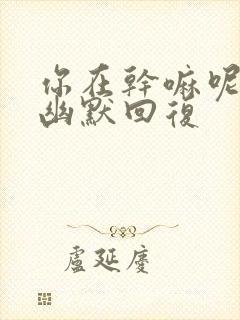 你在干嘛呢怎么幽默回复