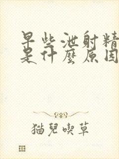 早些泄射精无力是什么原因