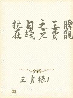 抗日之王牌特工在线免费观看封面