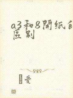 a3和8开纸的区别封面