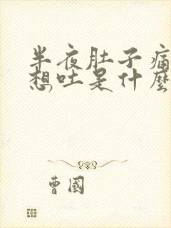 半夜肚子痛恶心想吐是什么原因