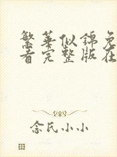 繁华似锦免费观看完整版在线观看封面