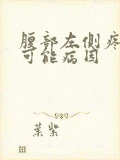 腹部左侧疼痛的可能病因