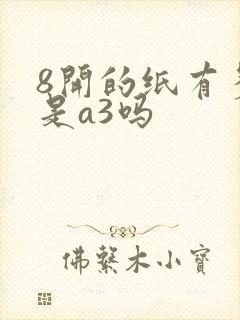 8开的纸有多大是a3吗