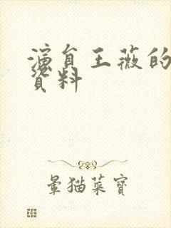 演员王薇的个人资料封面