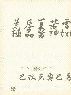 叶辰夏若雪都市极品医神txt