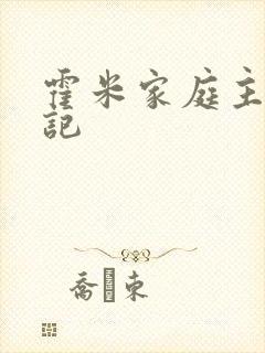 霍米家庭主妇日记封面