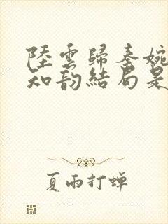 陆云归秦婉玉宋知韵结局是什么封面