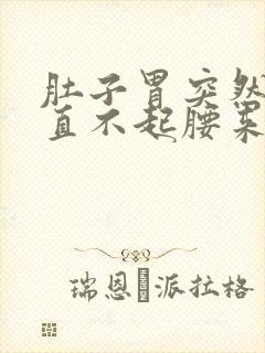 肚子胃突然绞痛直不起腰来