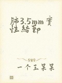 肺3.5mm实性结节