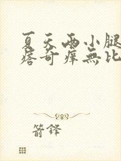 夏天两小腿起疙瘩奇痒无比