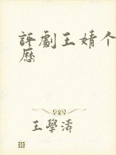 评剧王婧个人简历