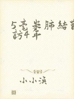 5毫米肺结节随访4年