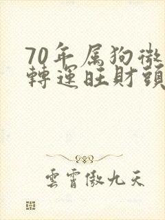 70年属狗微信转运旺财头像