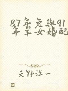 87年兔与91年羊女婚配封面